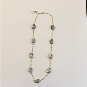 Elegant Gold Beaded Necklace with stones